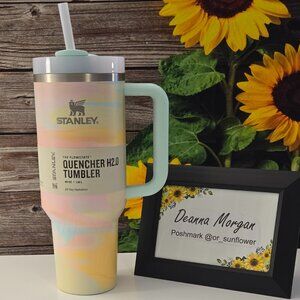 WARM SERENE BRUSHSTROKES - Stanley 40oz. Quencher H2.0 Flowstate Tumbler🩷💚🌻